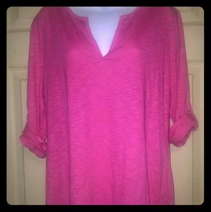 Womens CATO SPORTWEAR BLOUSE TOP SHIRT Pink Siz XL